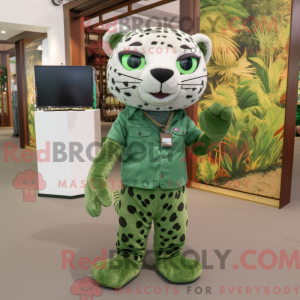 Grön Leopard mask drakt...