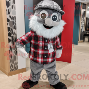 Sølv hindbær maskot kostume...