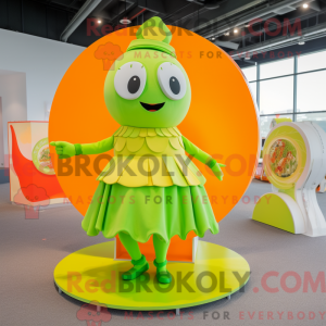 Limegrønn oransje máscara...