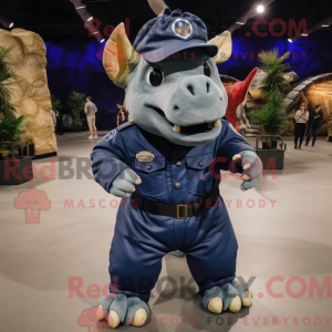 Navy Triceratops maskot...