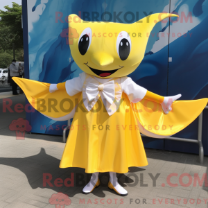 Yellow Manta Ray mascot...