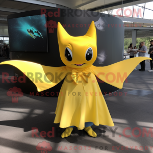Yellow Manta Ray mascot...