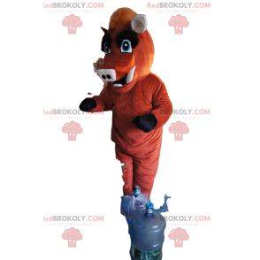 Veldig glad brunsvin maskot