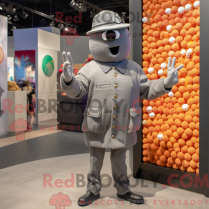 Gray Grenade mascot costume...