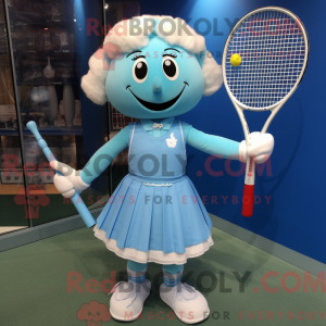 Himmelblå tennisracket...