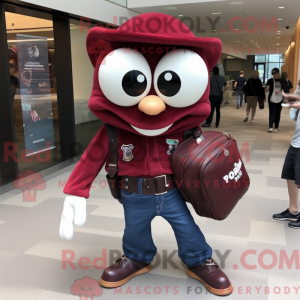Maroon Ray maskotdraktfigur...