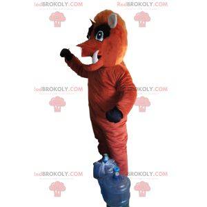 Meget glad brunsvin maskot