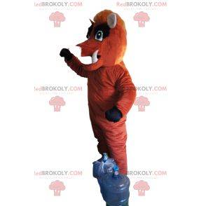 Veldig glad brunsvin maskot