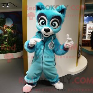Turquoise Lemur mascot...