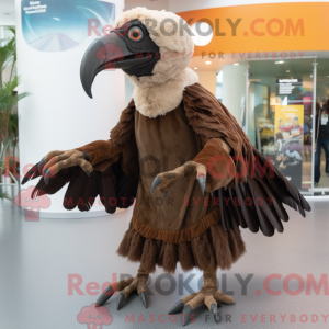 Bruine gier mascottekostuum...