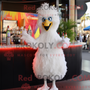 Mascotte d émeu blanc...