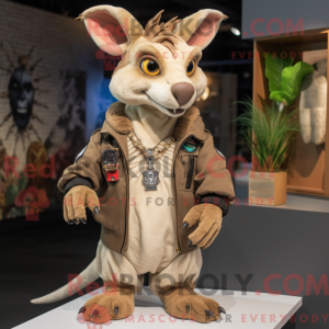 Beige Chupacabra maskot...