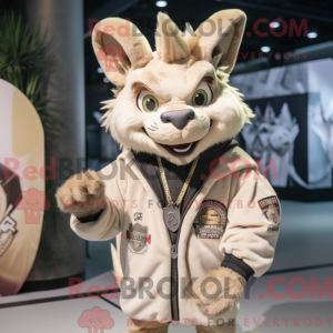 Beige Chupacabra maskot...