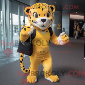 Yellow Jaguar mascot...