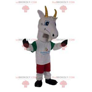 Goat mascot in sportswear
