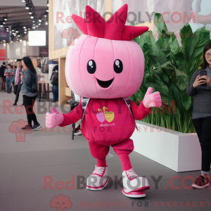 Rosa Beet maskot kostyme...
