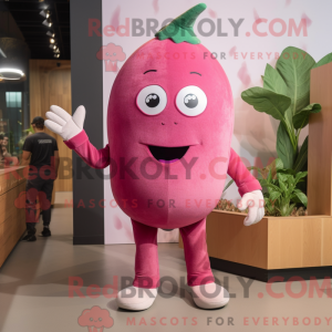 Pink Beet mascottekostuum...