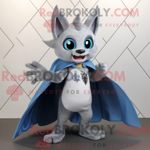 Silver Bat mascot costume...