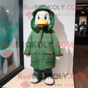 Green Swan maskot kostume...