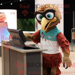 Bruine ara mascottekostuum...