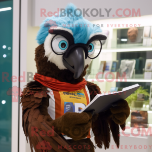 Bruine ara mascottekostuum...
