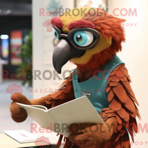 Brun Macaw-maskotdraktfigur...