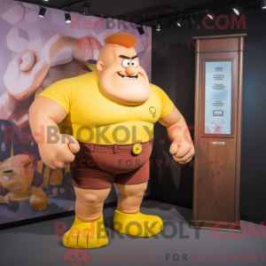 Gul Strongman maskot...