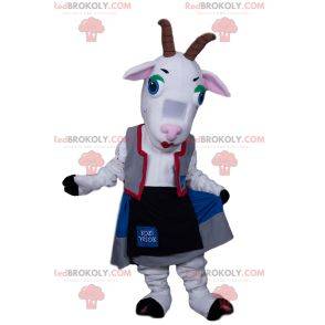 Goat mascot in Austrian outfit