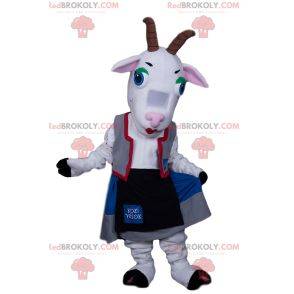 Mascota de cabra en traje austriaco