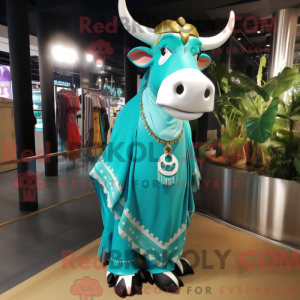 Turquoise Zebu mascot...