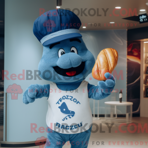 Blå Croissant maskot...