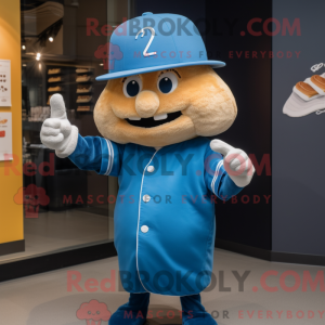 Blå Croissant maskot...