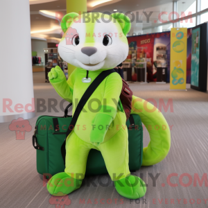 Lime Green Ferret maskot...