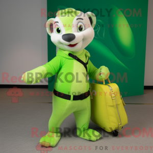 Lime grønn ilder maskot...