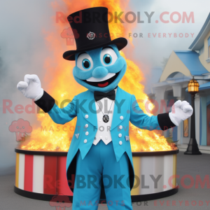 Sky Blue Fire Eater mascot...