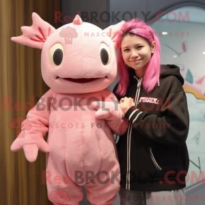 Rosa Axolotls máscara de...