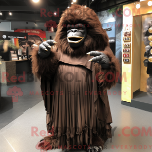 Brun Gorilla-maskotkostyme...