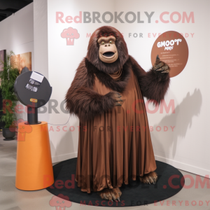 Brun Gorilla-maskotkostyme...