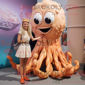 Tan Kraken maskotdraktfigur...