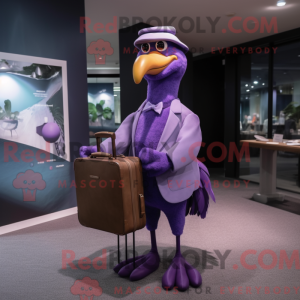 Personaggio mascotte viola...