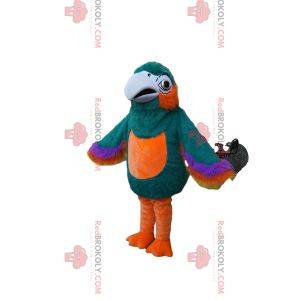 Mascotte de perroquet merveilleux et multicolore