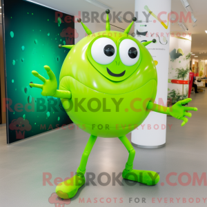 Lime Green Spider mascot...