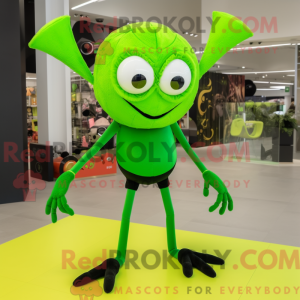 Limegrøn edderkop maskot...