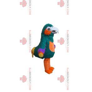 Mascote papagaio maravilhoso e multicolorido