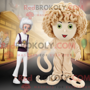 Mascotte de Méduse beige...