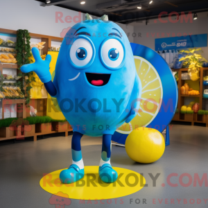 Blue Lemon-mascottekostuum...