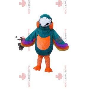 Prachtige en veelkleurige papegaai-mascotte