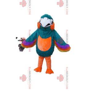 Mascotte de perroquet merveilleux et multicolore