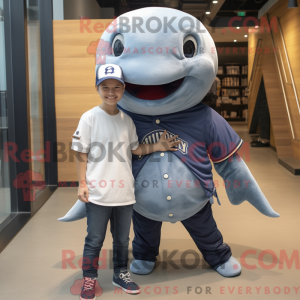 Gray Blue Whale maskot...
