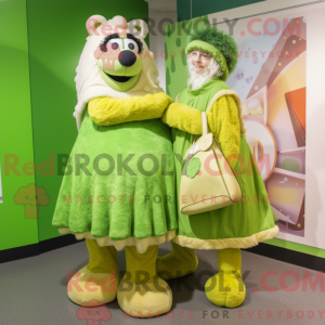 Postava maskota Lime Green...